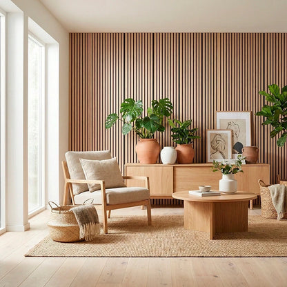 Acoustic Wood Wall Panel — Transform Your Space in Just 30 Minutes - (270cm x 110cm)